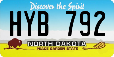 ND license plate HYB792