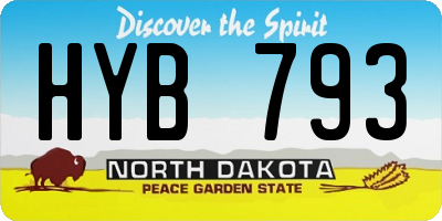 ND license plate HYB793