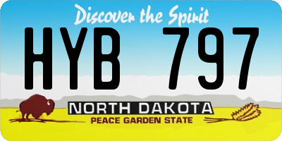 ND license plate HYB797