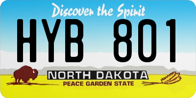 ND license plate HYB801