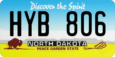 ND license plate HYB806