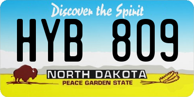 ND license plate HYB809