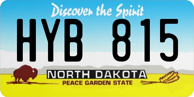 ND license plate HYB815