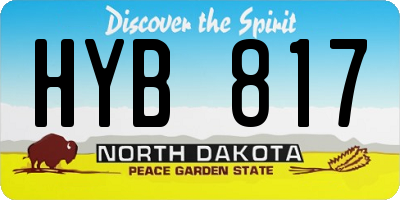 ND license plate HYB817