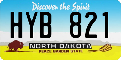ND license plate HYB821