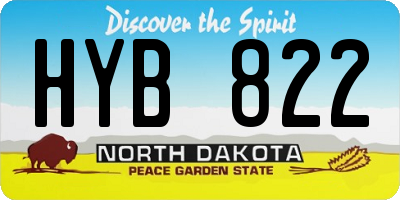 ND license plate HYB822