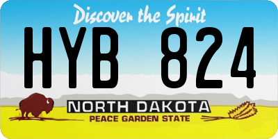 ND license plate HYB824