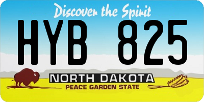 ND license plate HYB825
