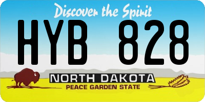 ND license plate HYB828
