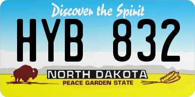 ND license plate HYB832
