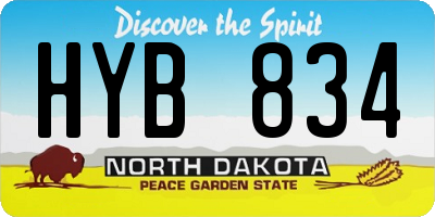 ND license plate HYB834