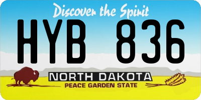 ND license plate HYB836