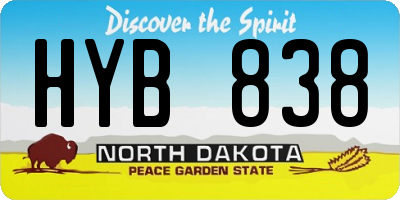 ND license plate HYB838