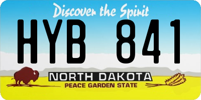 ND license plate HYB841