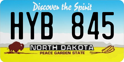 ND license plate HYB845