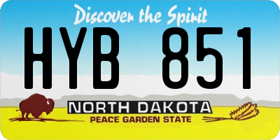 ND license plate HYB851