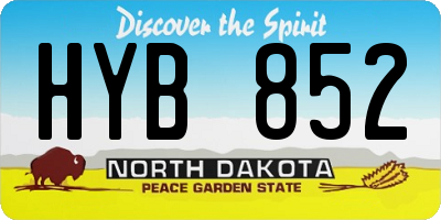 ND license plate HYB852