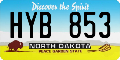 ND license plate HYB853