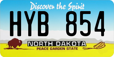 ND license plate HYB854