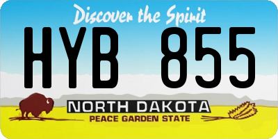 ND license plate HYB855