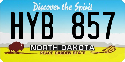 ND license plate HYB857