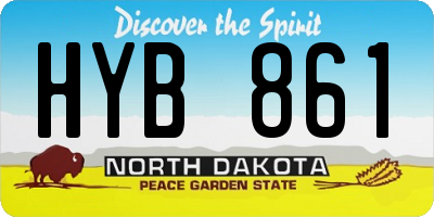 ND license plate HYB861