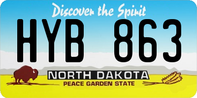 ND license plate HYB863