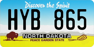 ND license plate HYB865