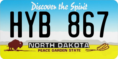 ND license plate HYB867