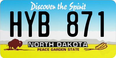 ND license plate HYB871