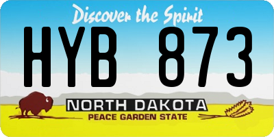 ND license plate HYB873