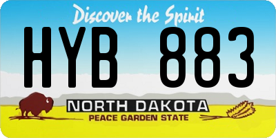 ND license plate HYB883