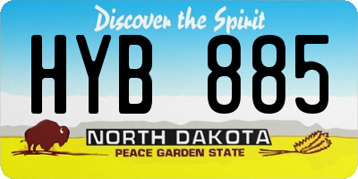 ND license plate HYB885
