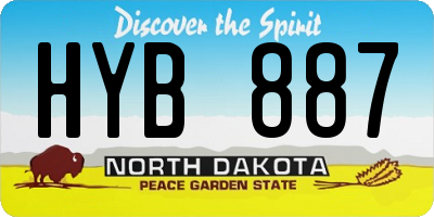 ND license plate HYB887