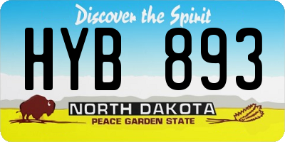 ND license plate HYB893