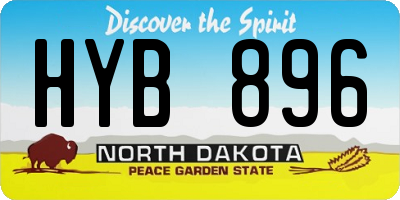ND license plate HYB896