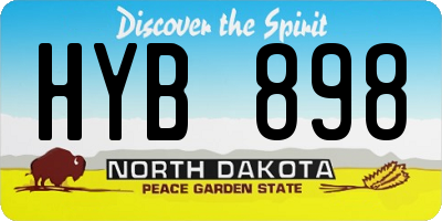 ND license plate HYB898
