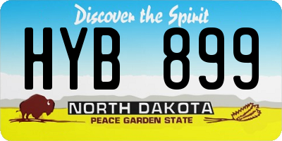 ND license plate HYB899