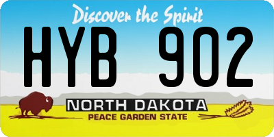 ND license plate HYB902