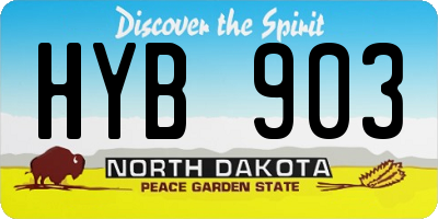 ND license plate HYB903