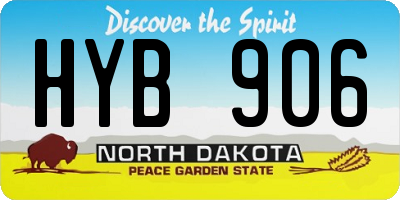 ND license plate HYB906