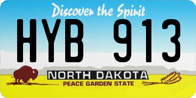 ND license plate HYB913