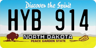 ND license plate HYB914