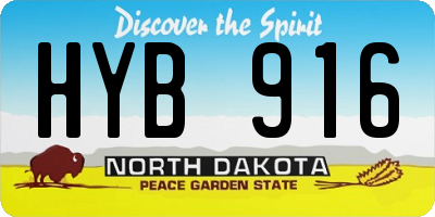 ND license plate HYB916