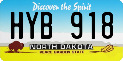 ND license plate HYB918