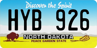 ND license plate HYB926