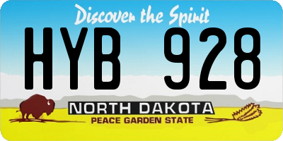 ND license plate HYB928