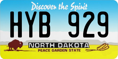 ND license plate HYB929