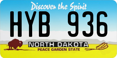 ND license plate HYB936