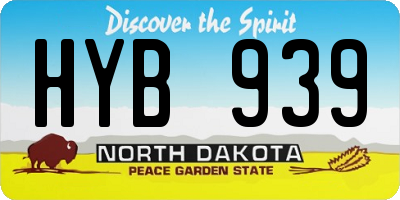 ND license plate HYB939